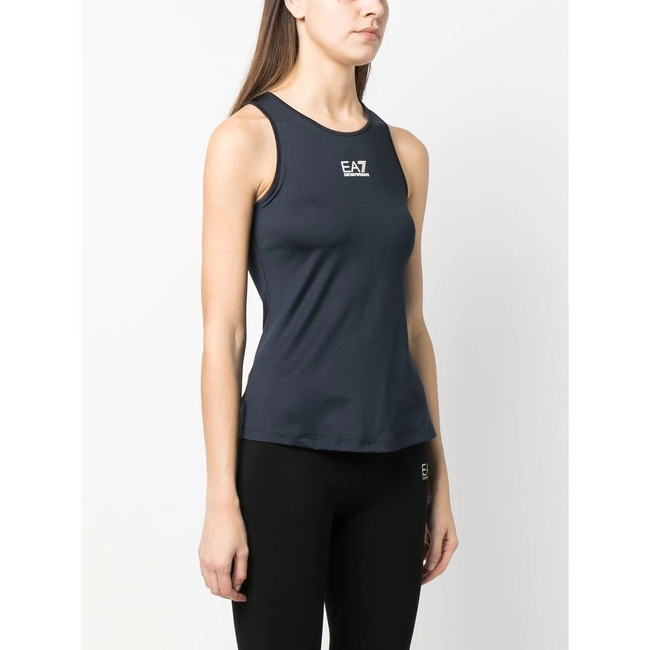 EA7 Marškiniai be rankovių moterims, Mėlyna, Tank 2