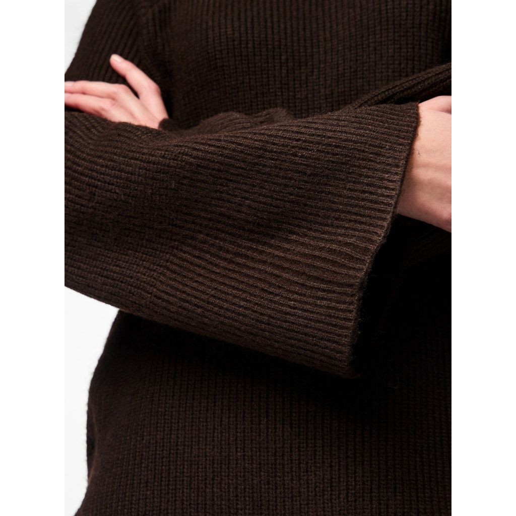 PIECES Midi suknelė moterims, Vyšninė, PCJADE LS OVERS. HIG 5