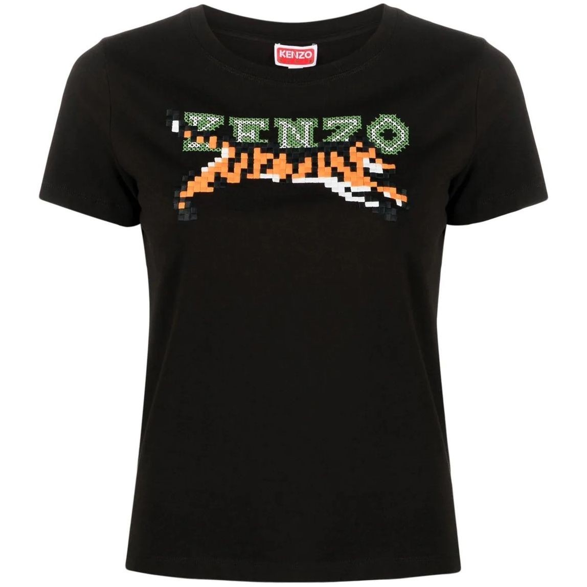 KENZO Marškinėliai trump. rankovėmis moterims, Juoda, Kenzo pixel classic t-shirt 1