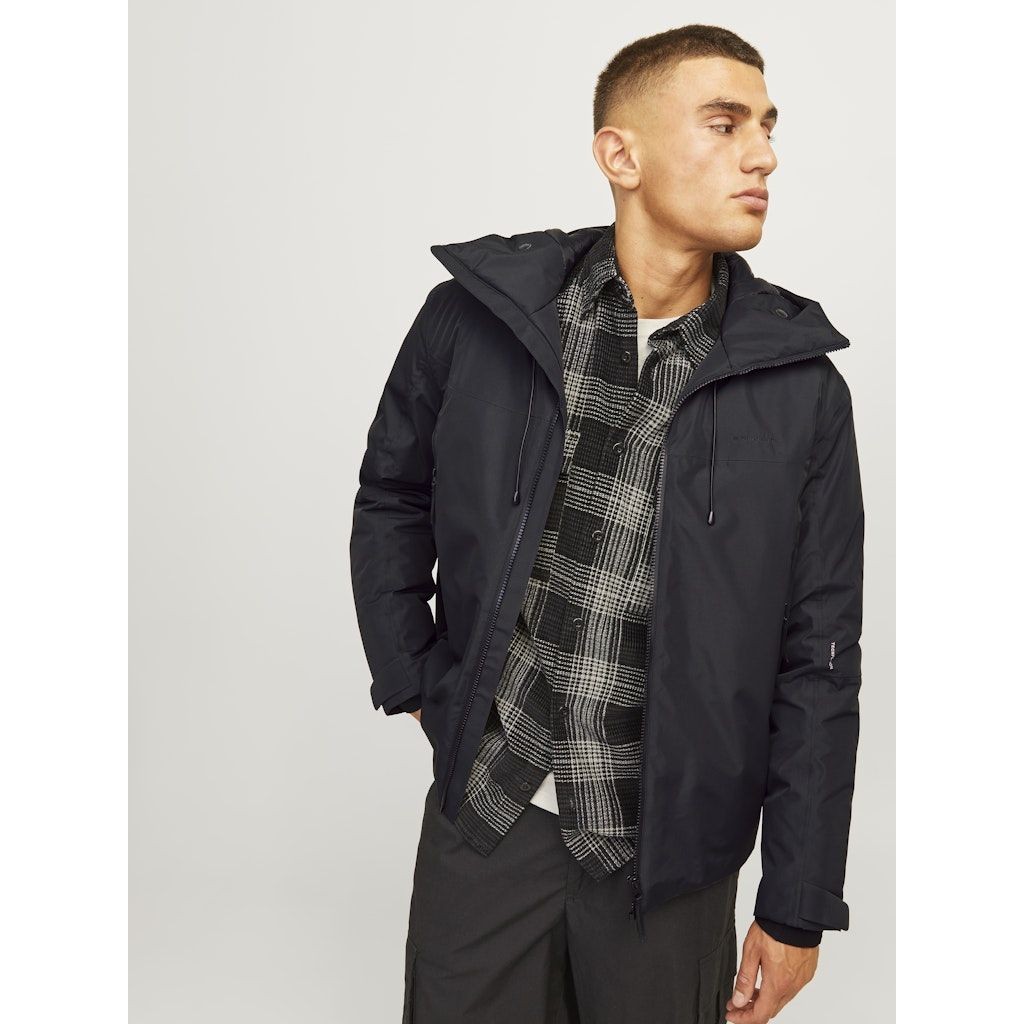 JACK & JONES Lengva striukė vyrams, Juoda, Summit padded shell jacket 7