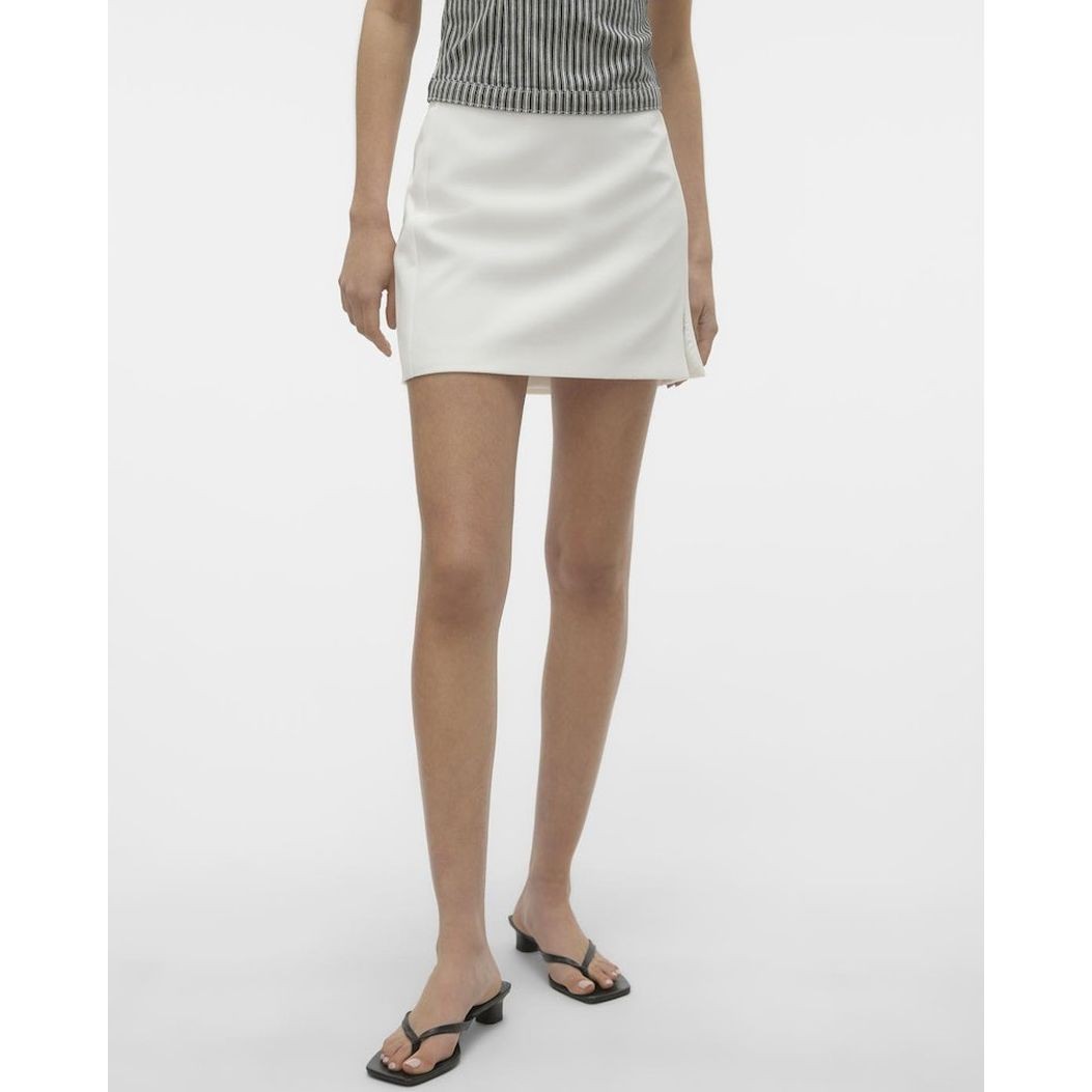 VERO MODA Mini sijonas moterims, Balta, Vmflorenti mini skirt 5