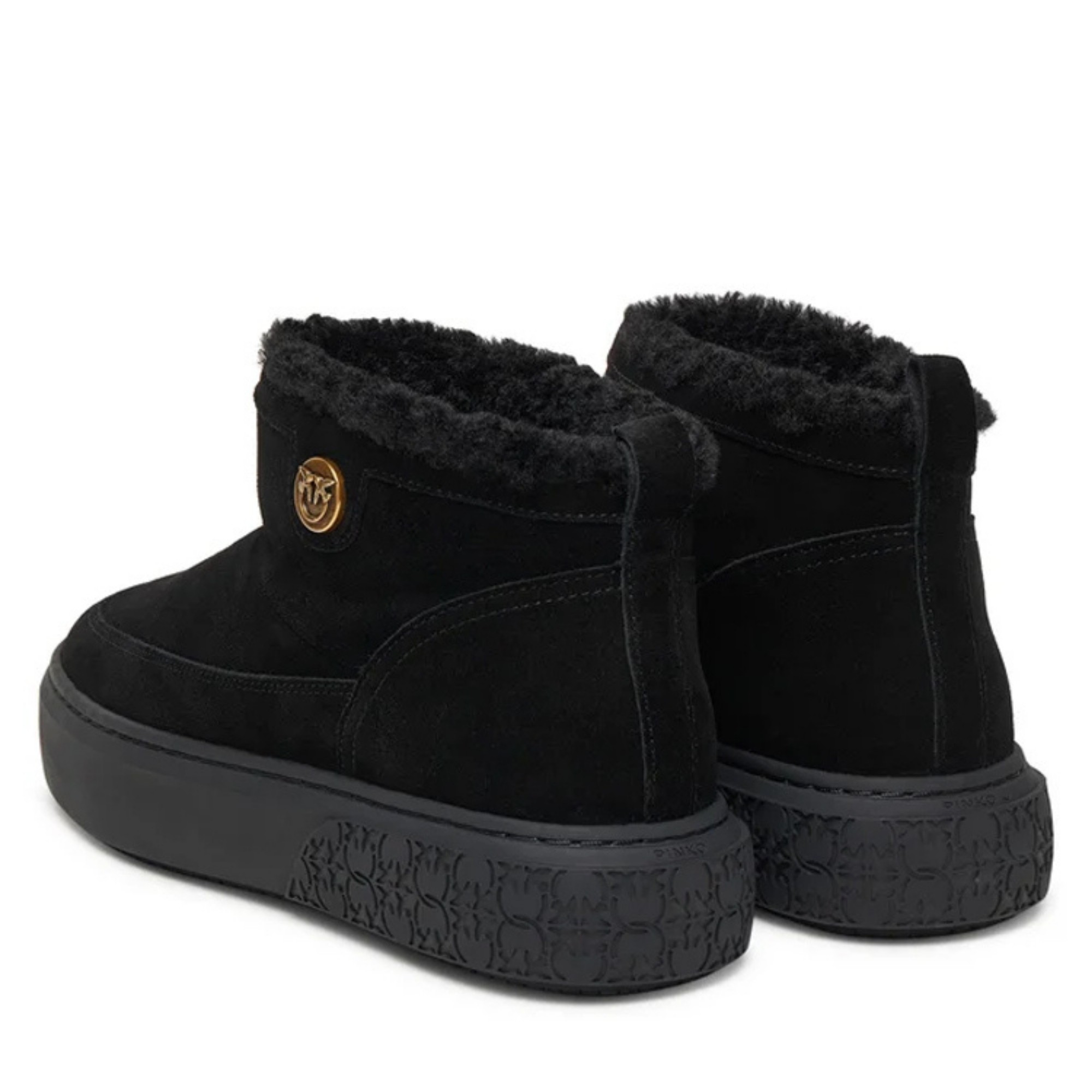 PINKO Aulinukai moterims, Juoda, Yoko 22 - mid sneaker cow sued 3