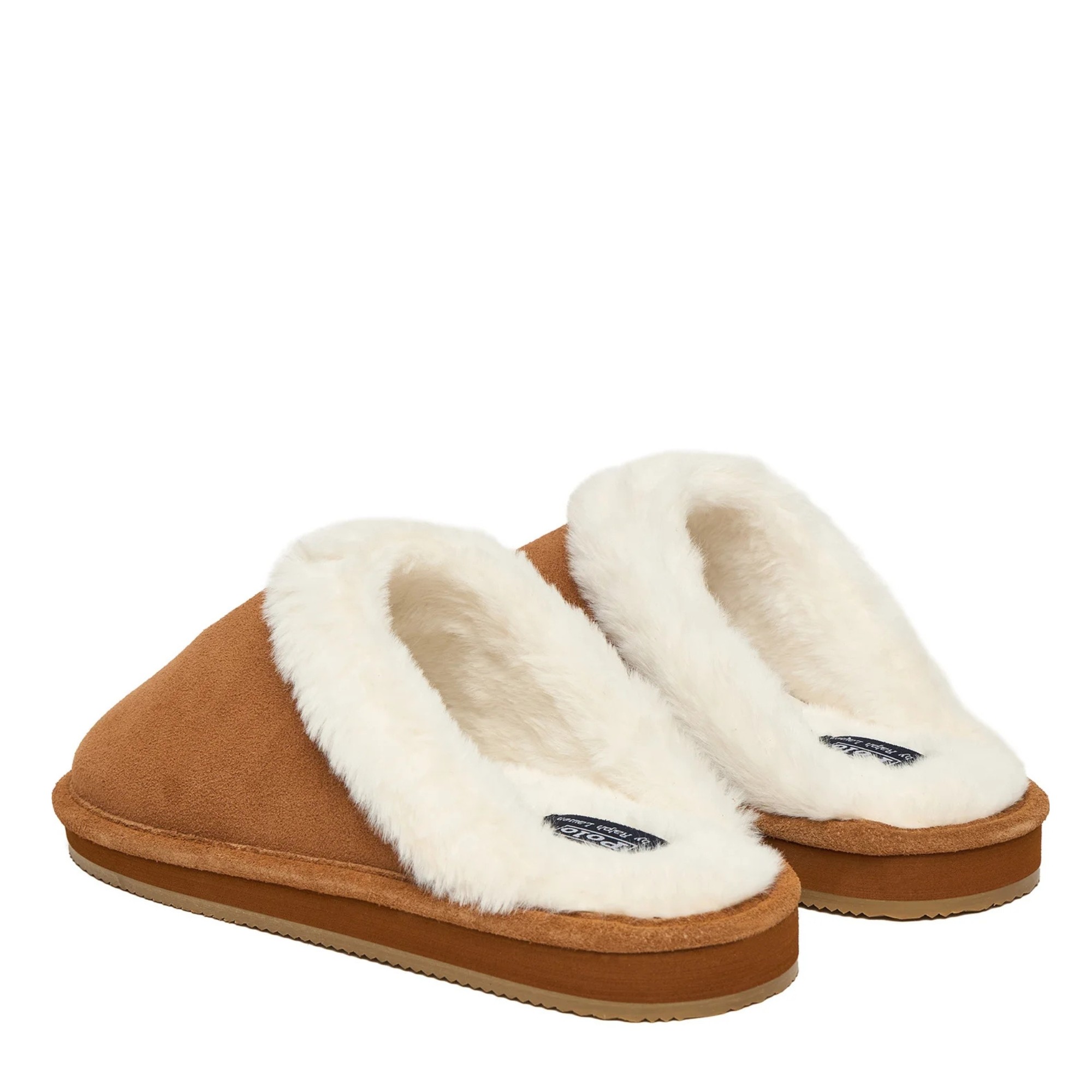 POLO RALPH LAUREN Šlepetės moterims, Ruda, Kaylgh scf b flats slipper 2