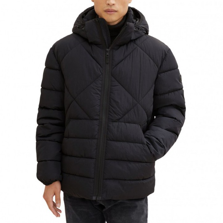 TOM TAILOR Striukė vyrams, Juoda, Striukė 2