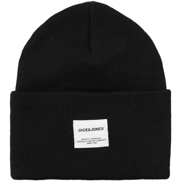 JACK & JONES Skrybėlė vyrams, Juoda, JACLONG KNIT BEANIE 2