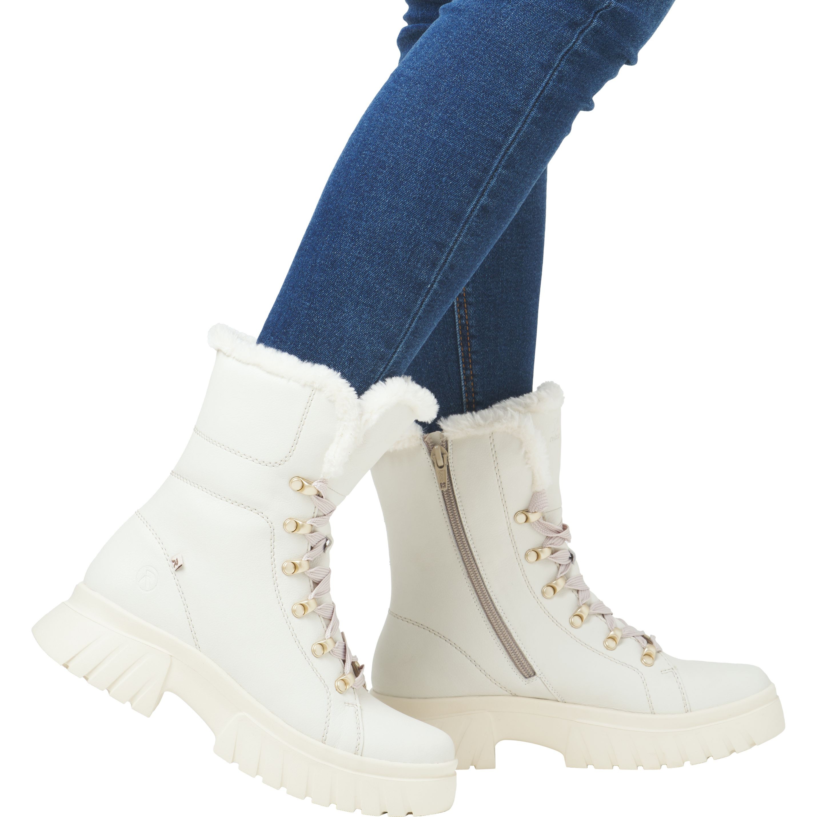 RIEKER EVOLUTION Aulinukai moterims, Balta, Ladies mid height boots 11