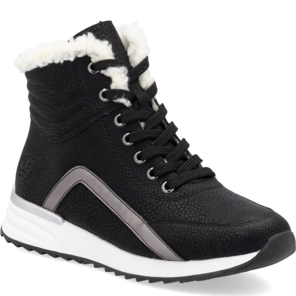 RIEKER Aulinukai moterims, Juoda, Ladies mid height boots 1