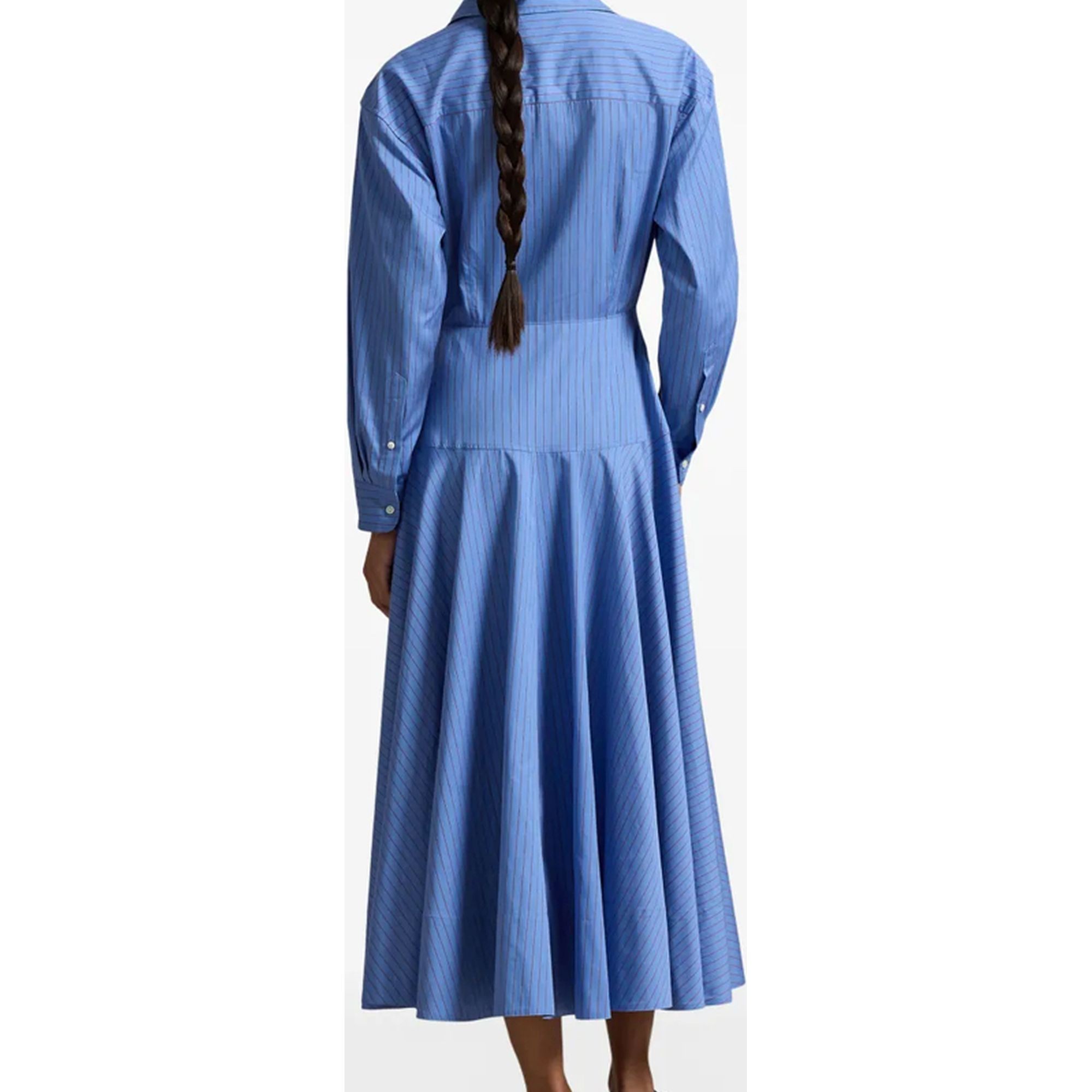 POLO RALPH LAUREN Maxi suknelė moterims, Mėlyna, Woven-shirt dress-dresses 2