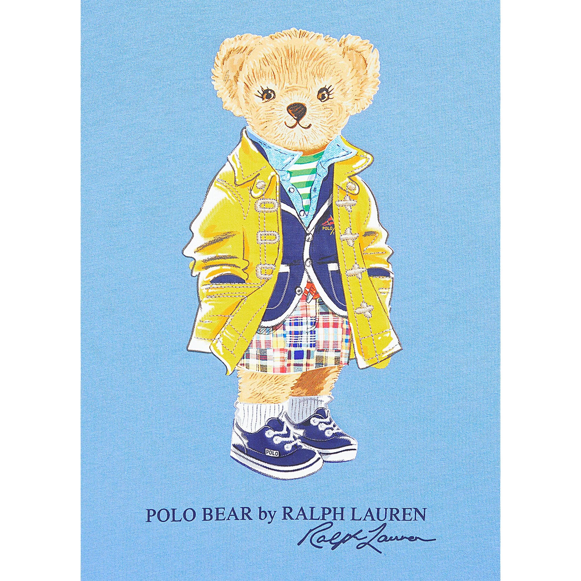 RALPH LAUREN KIDS Midi suknelė mergaitėms, Mėlyna, Bear day dress (7-16) 3