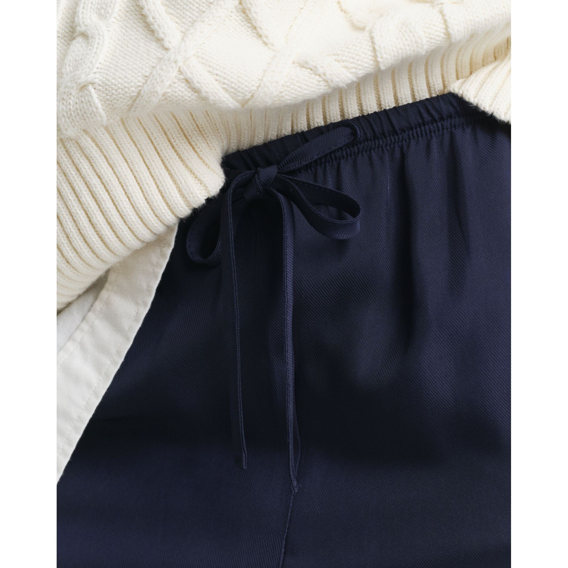 GANT Kelnės moterims, Mėlyna, Fluid drawstring pants 4