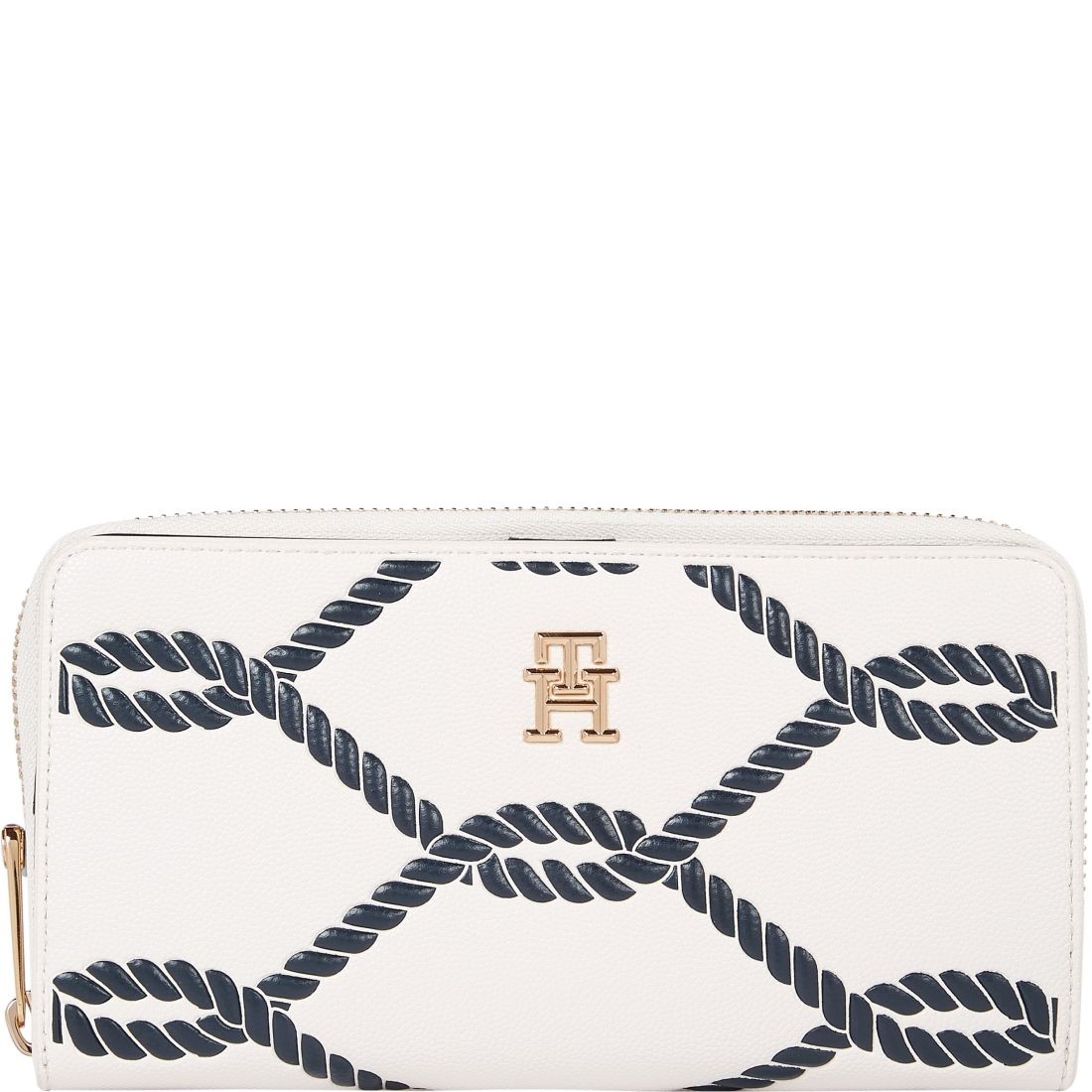 TOMMY HILFIGER Piniginė moterims, Smėlio, Timeless large rope wallets 1