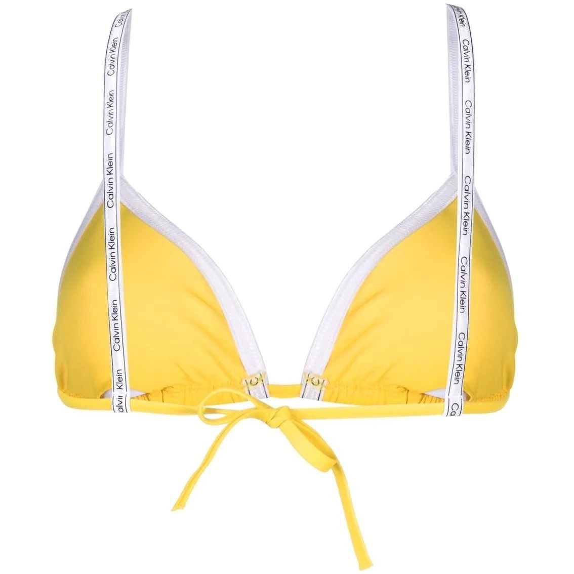 CALVIN KLEIN UW Viršutinė kostiumėlio dalis moterims, Geltona, Swim one shoulder top 2