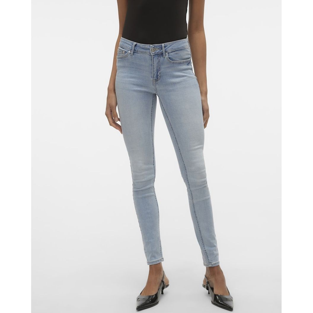 VERO MODA Aptempti džinsai moterims, Mėlyna, Vmflash skinny 7