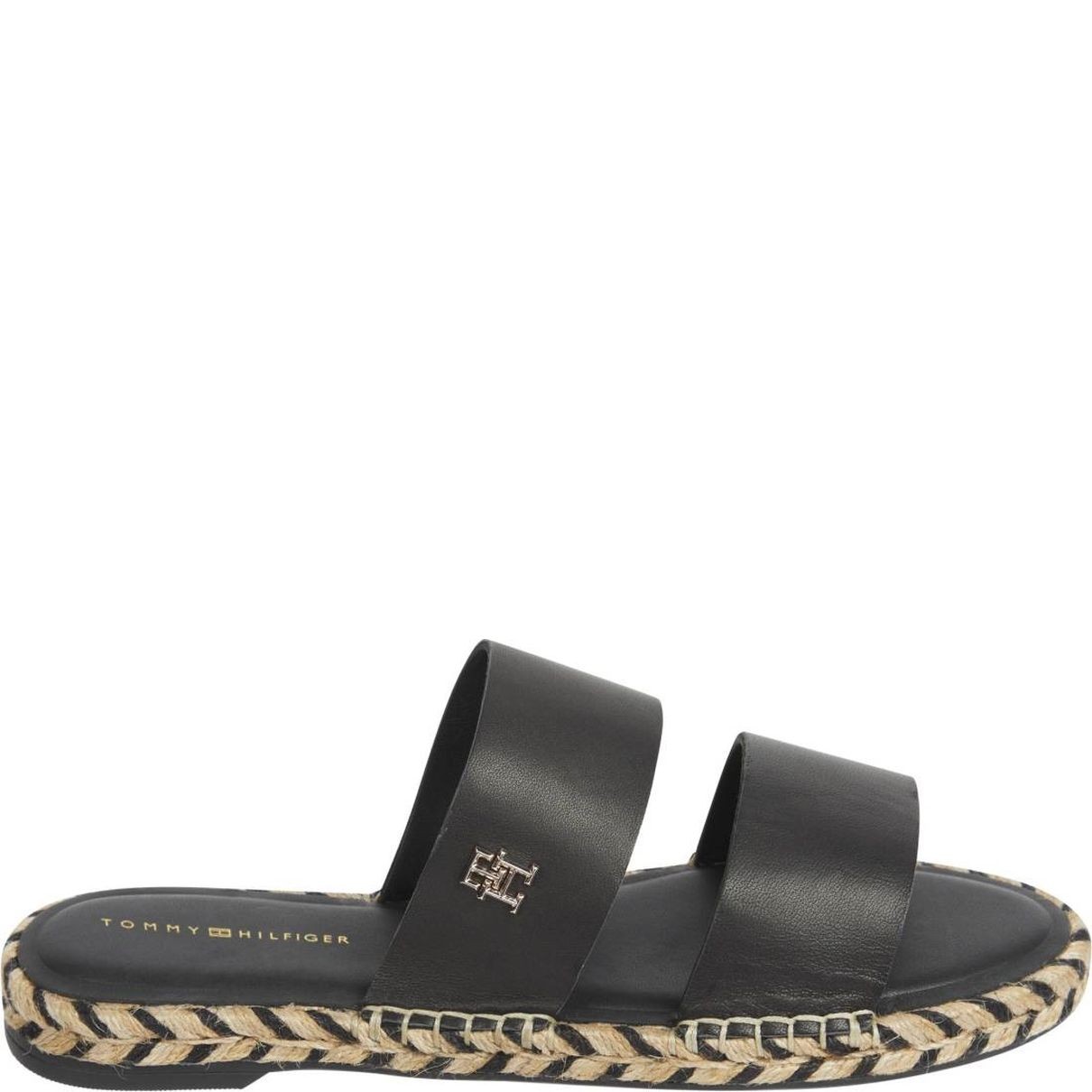 TOMMY HILFIGER Šlepetės moterims, Juoda, Flat sandal 2