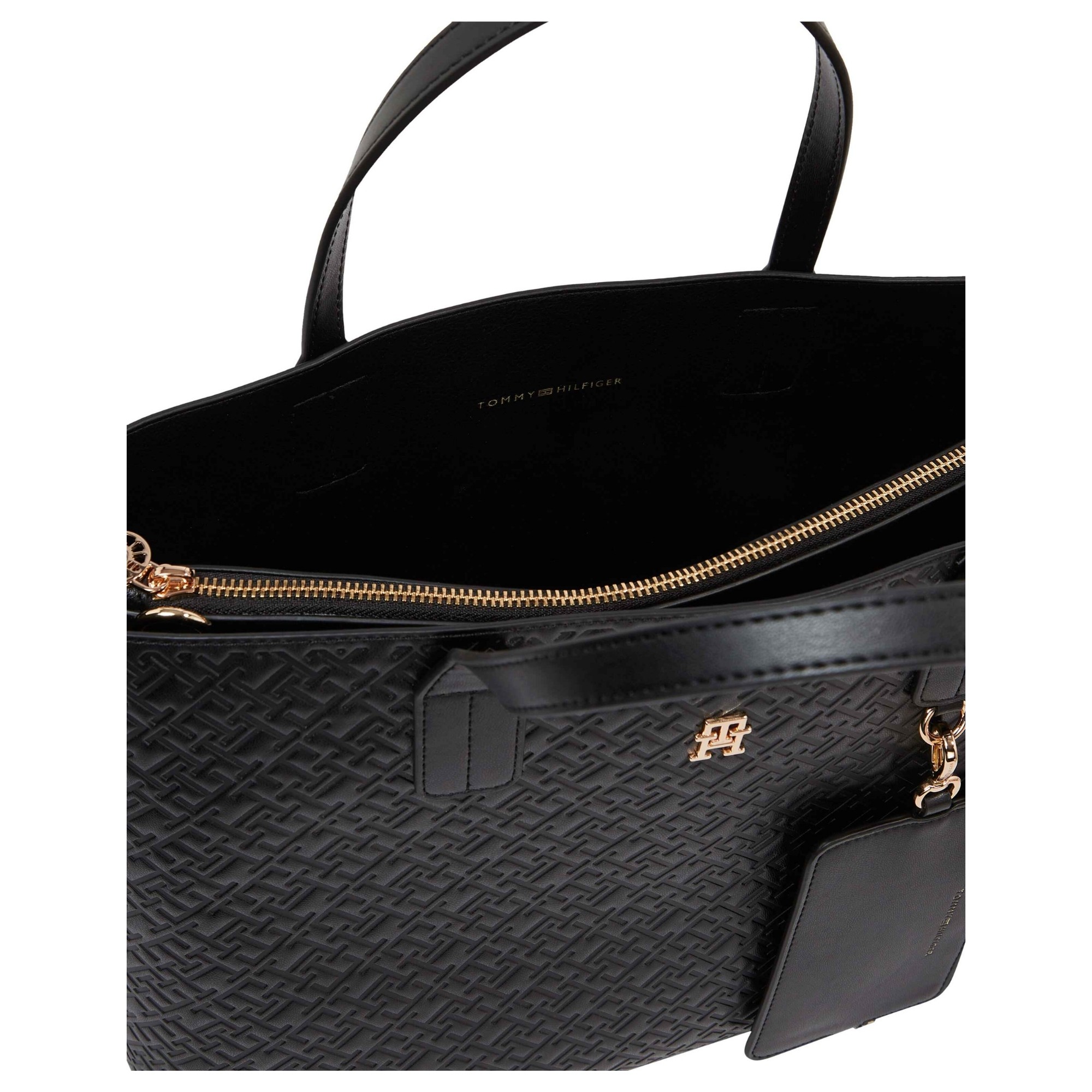 TOMMY HILFIGER Pirkinių krepšys moterims, Juoda, TH icon satchel mono 2