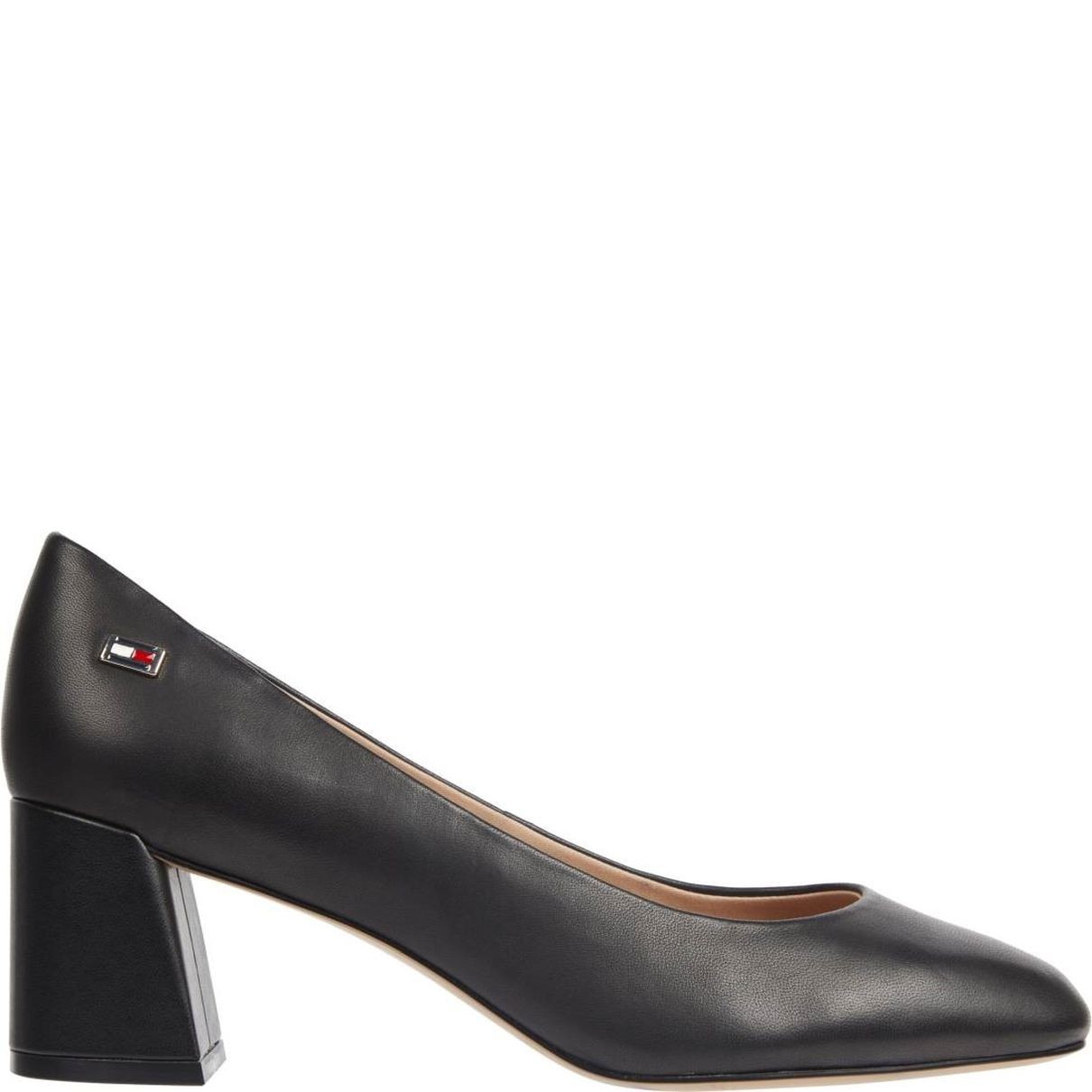 TOMMY HILFIGER Aukštakulniai moterims, Juoda, Mid heel block pump 2