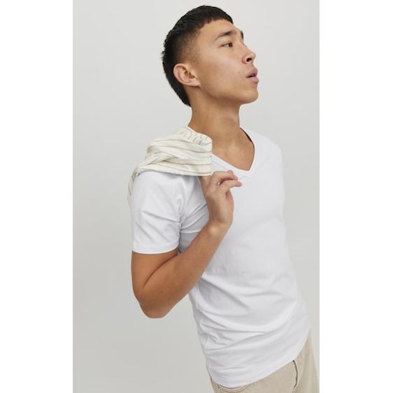 JACK & JONES Marškinėliai vyrams, JJEBASIC V-NECK TEE 2