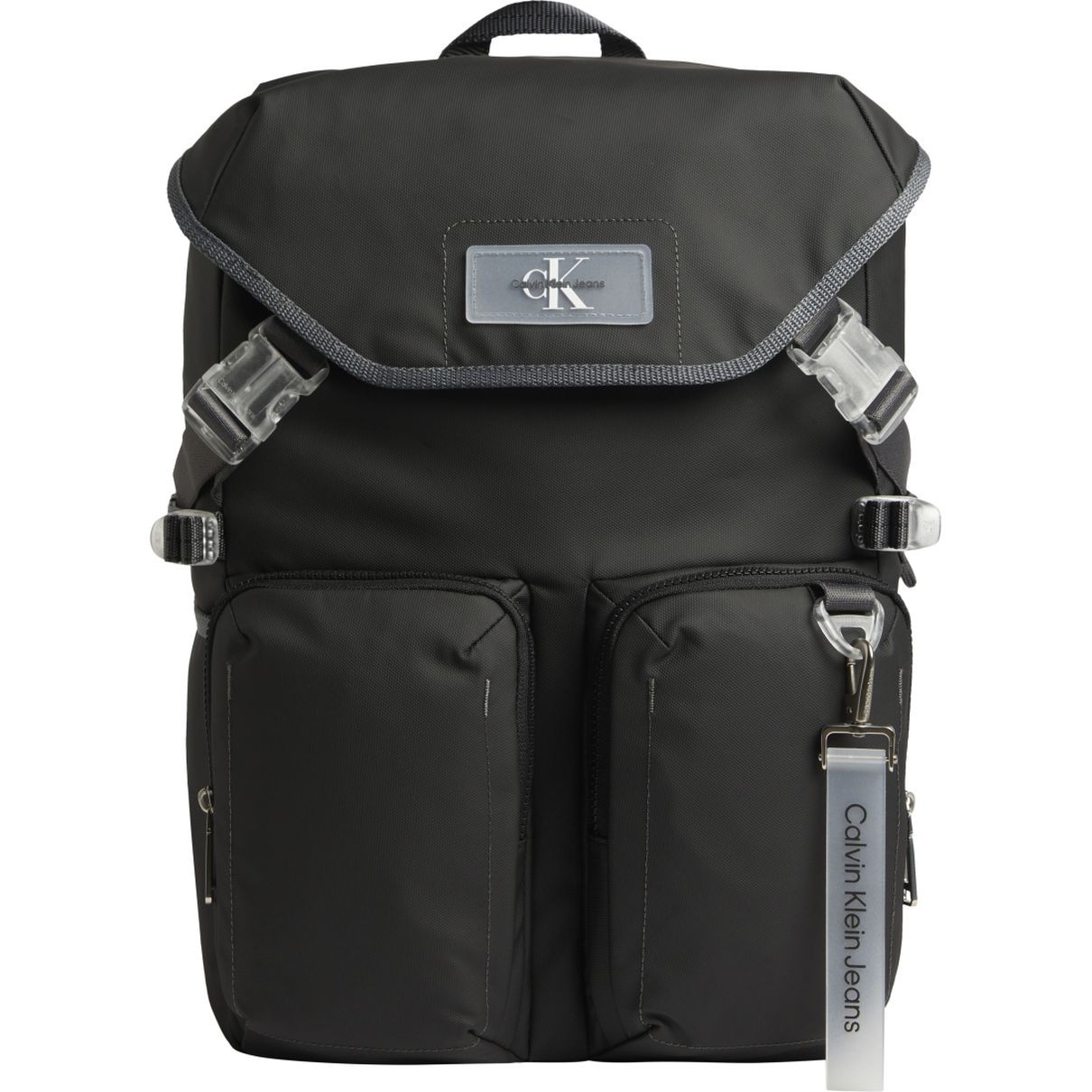 CALVIN KLEIN JEANS Kuprinė vyrams, Juoda, Park culture flap backpack 1