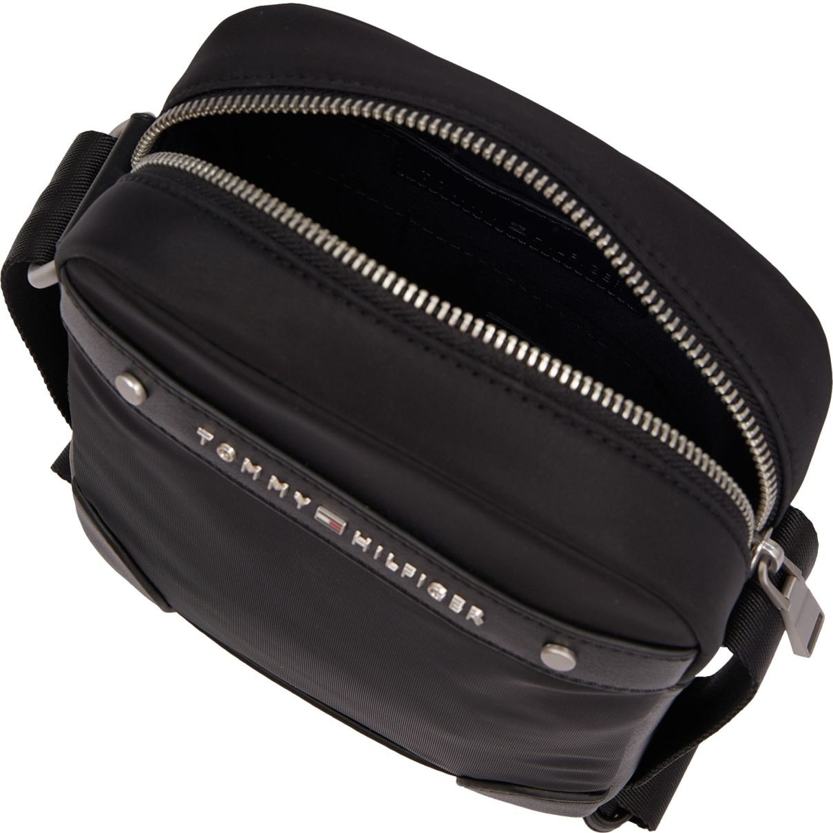 TOMMY HILFIGER Rankinė per petį vyrams, Juoda, Central repreve mini reporter 4