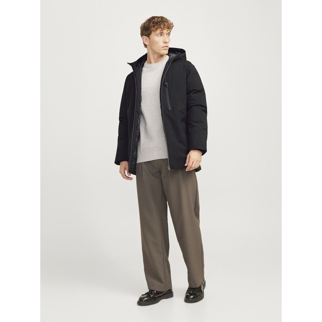 JACK & JONES Pūkinė striukė vyrams, Juoda, Payne parka jacket 6
