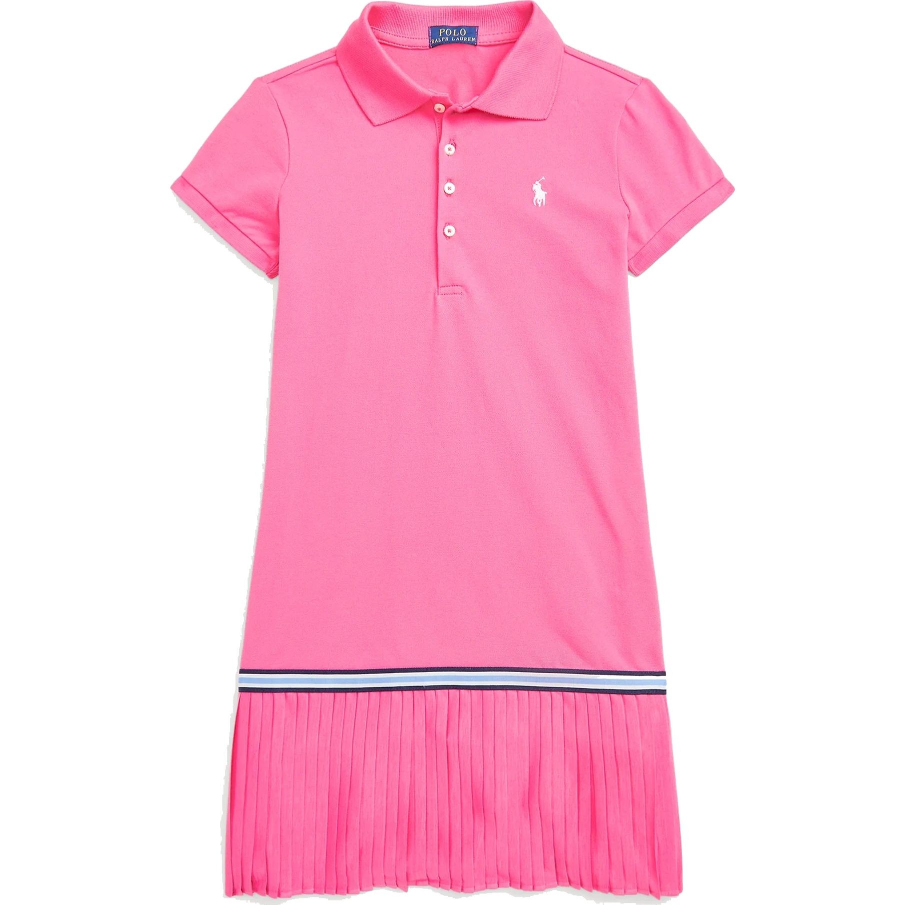 RALPH LAUREN KIDS Midi suknelė mergaitėms, Rožinė, Short sleeve polo dress(7-16) 1