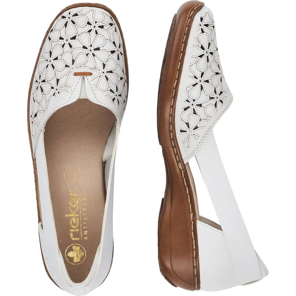 RIEKER Bateliai - moterims, Balta, SANDALS 7