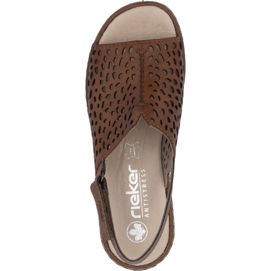 RIEKER Basutės moterims, Ruda, Sandals 5