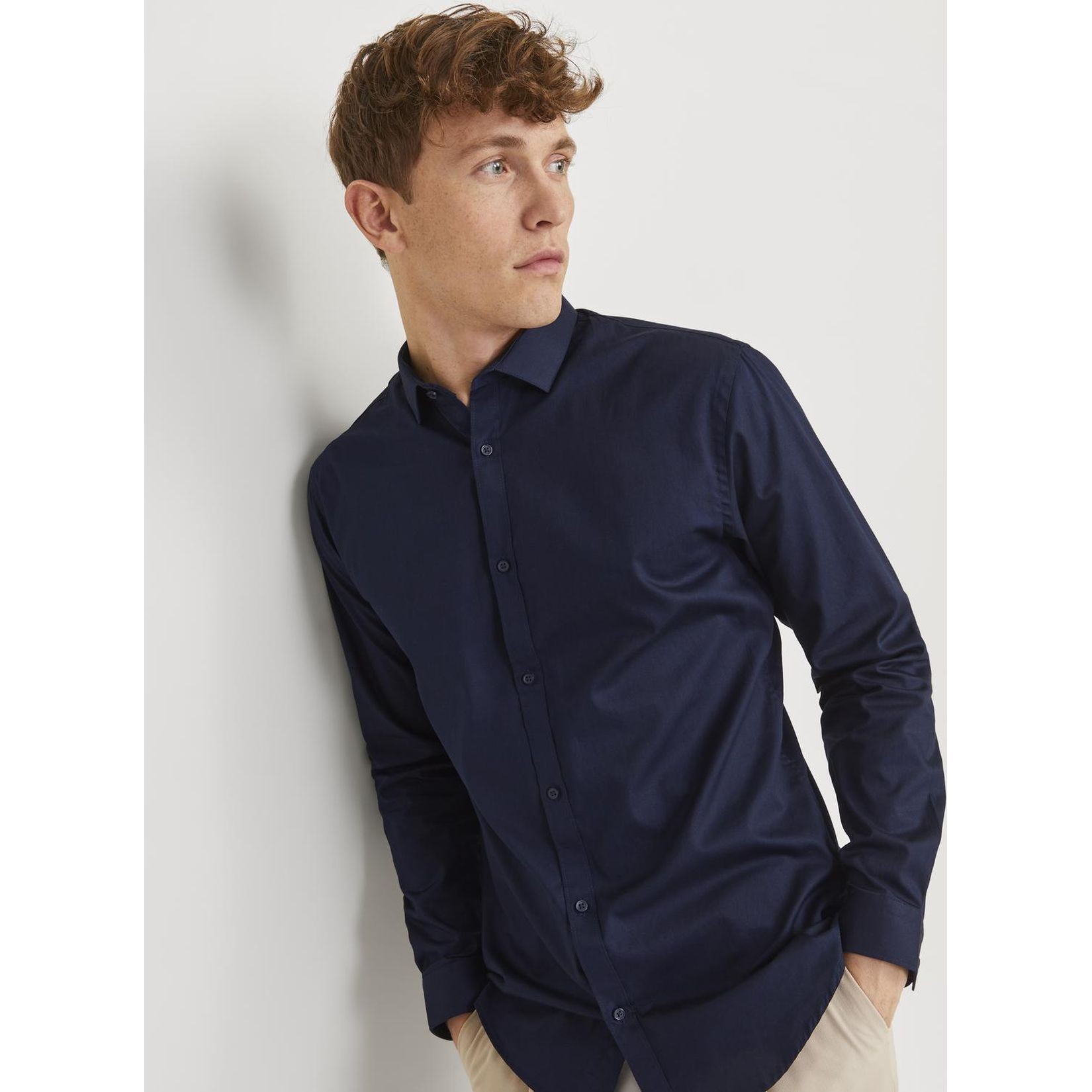 JACK & JONES Marškiniai vyrams, Mėlyna, JPRBLACARDIFF SHIRT L/ 7