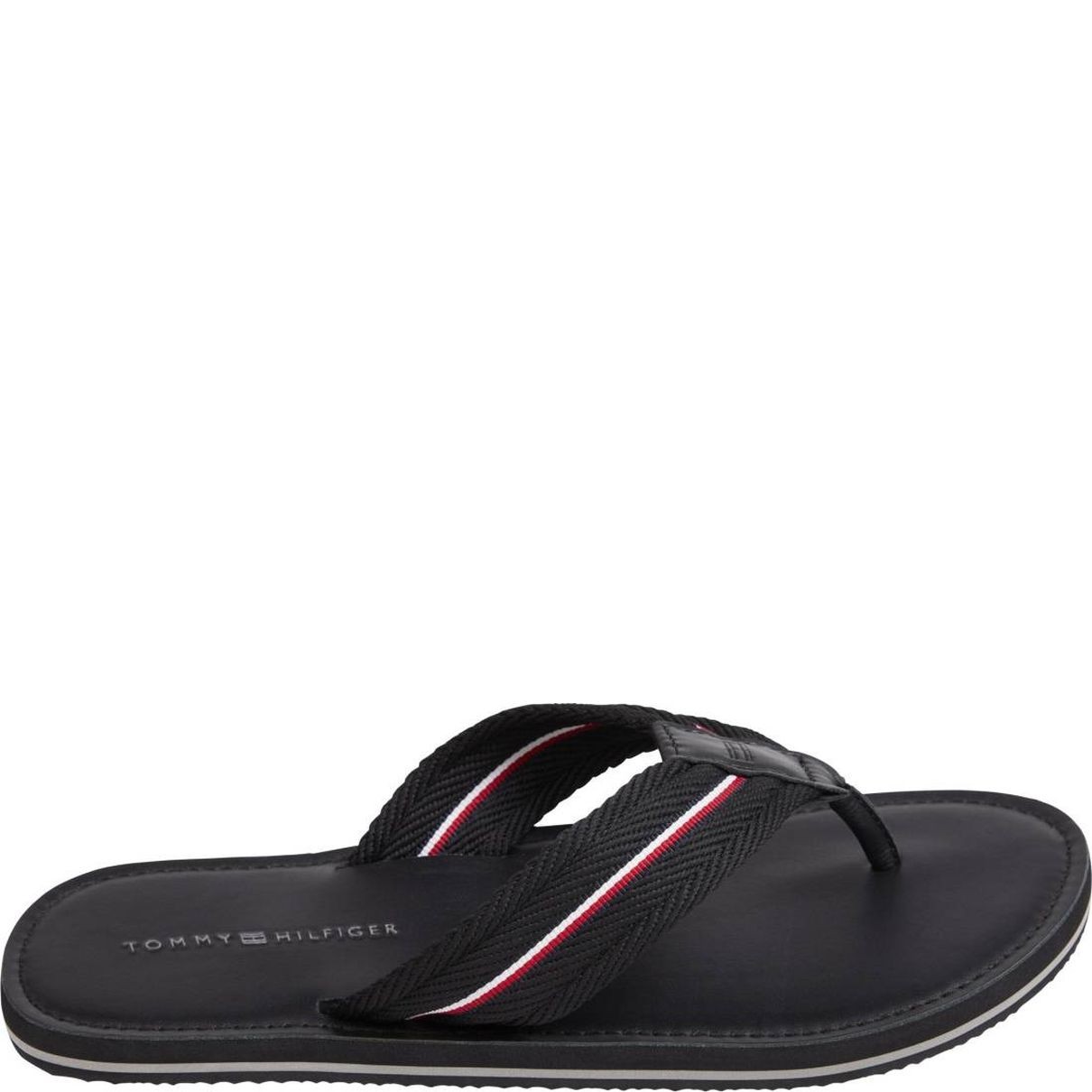 TOMMY HILFIGER Pliažo šlepetės per pirštą vyrams, Juoda, Beach sandal 1