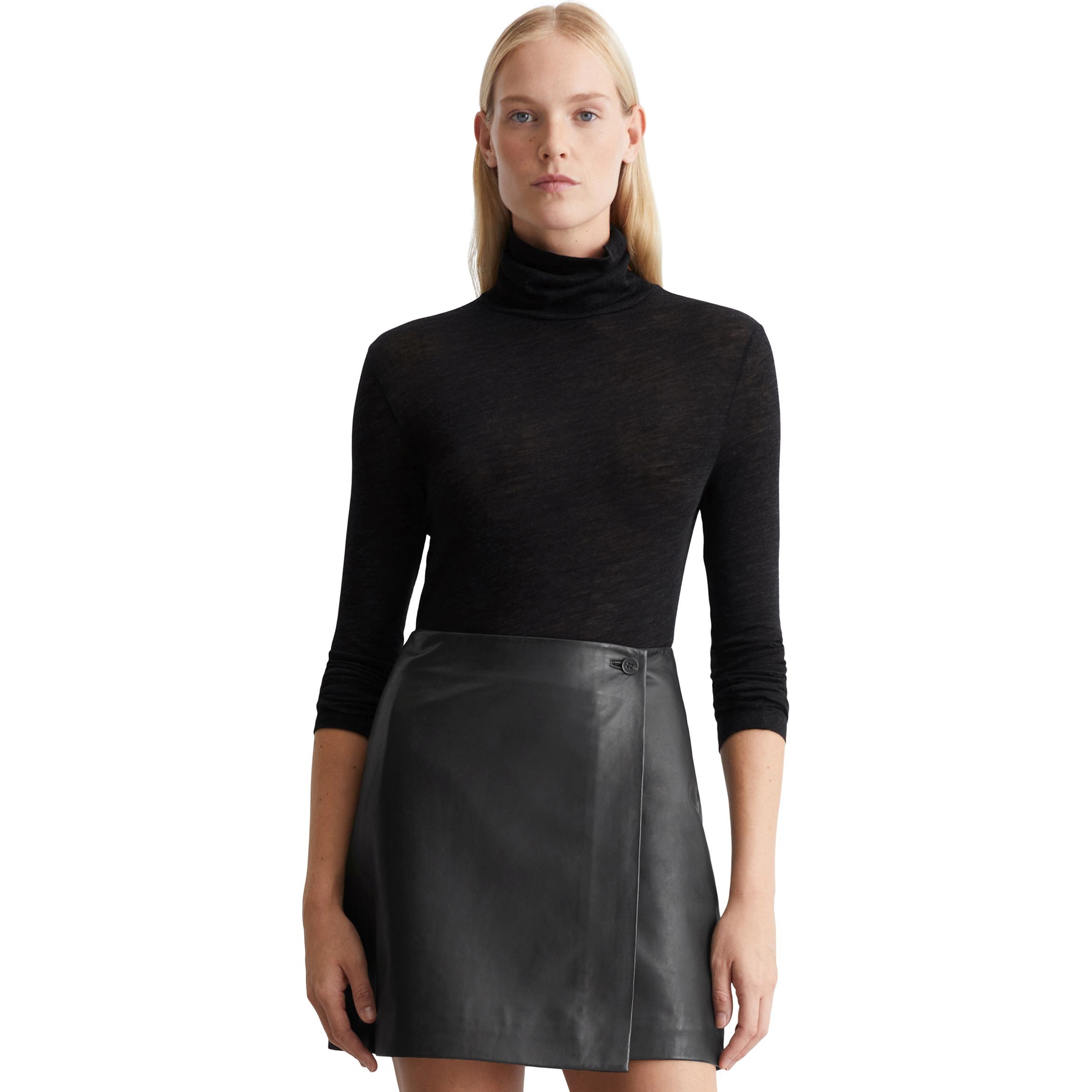 MARC O'POLO Palaidinės aukštinta apykakle moterims, Pilka, Turtn top 410208252513 2