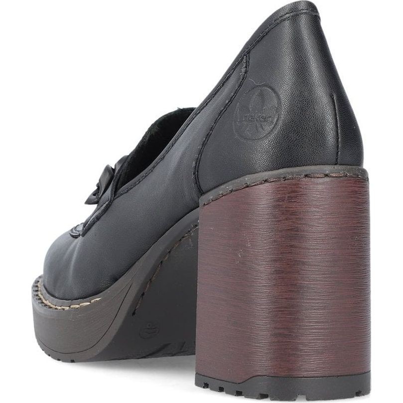 RIEKER Loaferiai moterims, Juoda, PUMPS 4