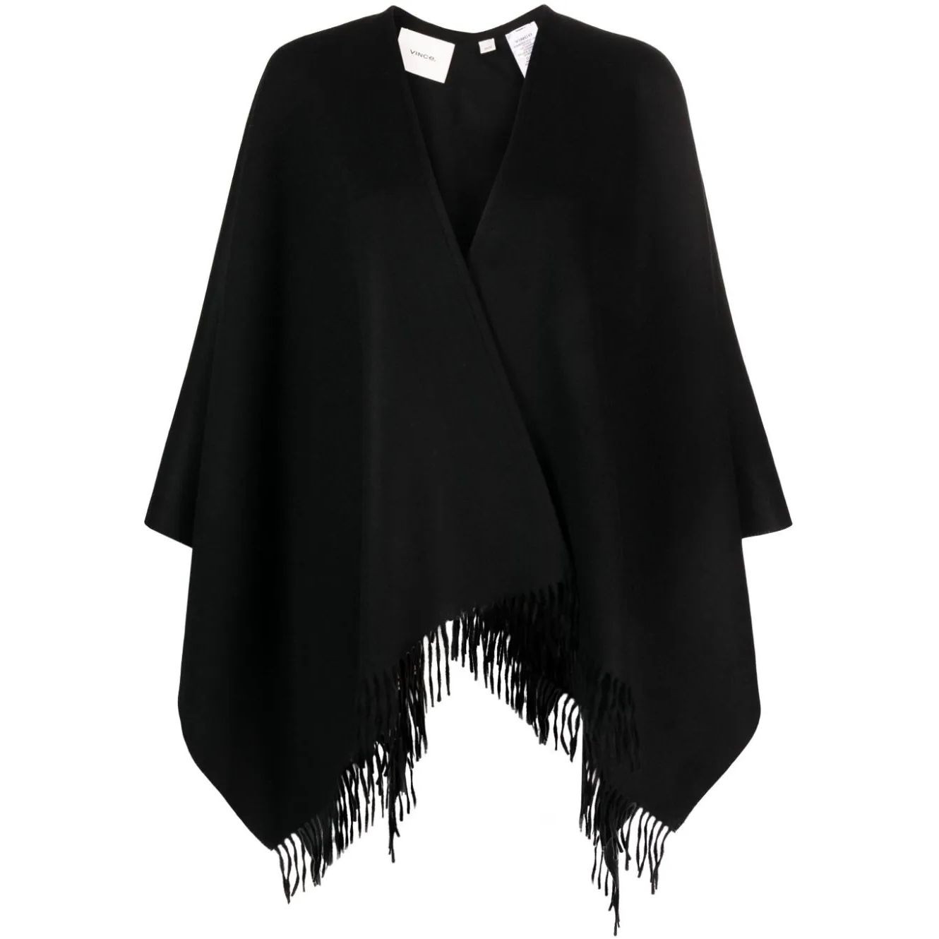 VINCE Pončas moterims, Juoda, Cashmere blend face solidcape 1