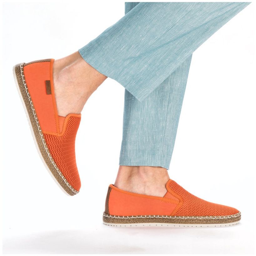 RIEKER Laisvalaikio bateliai vyrams, Oranžinė, LEISURE 5