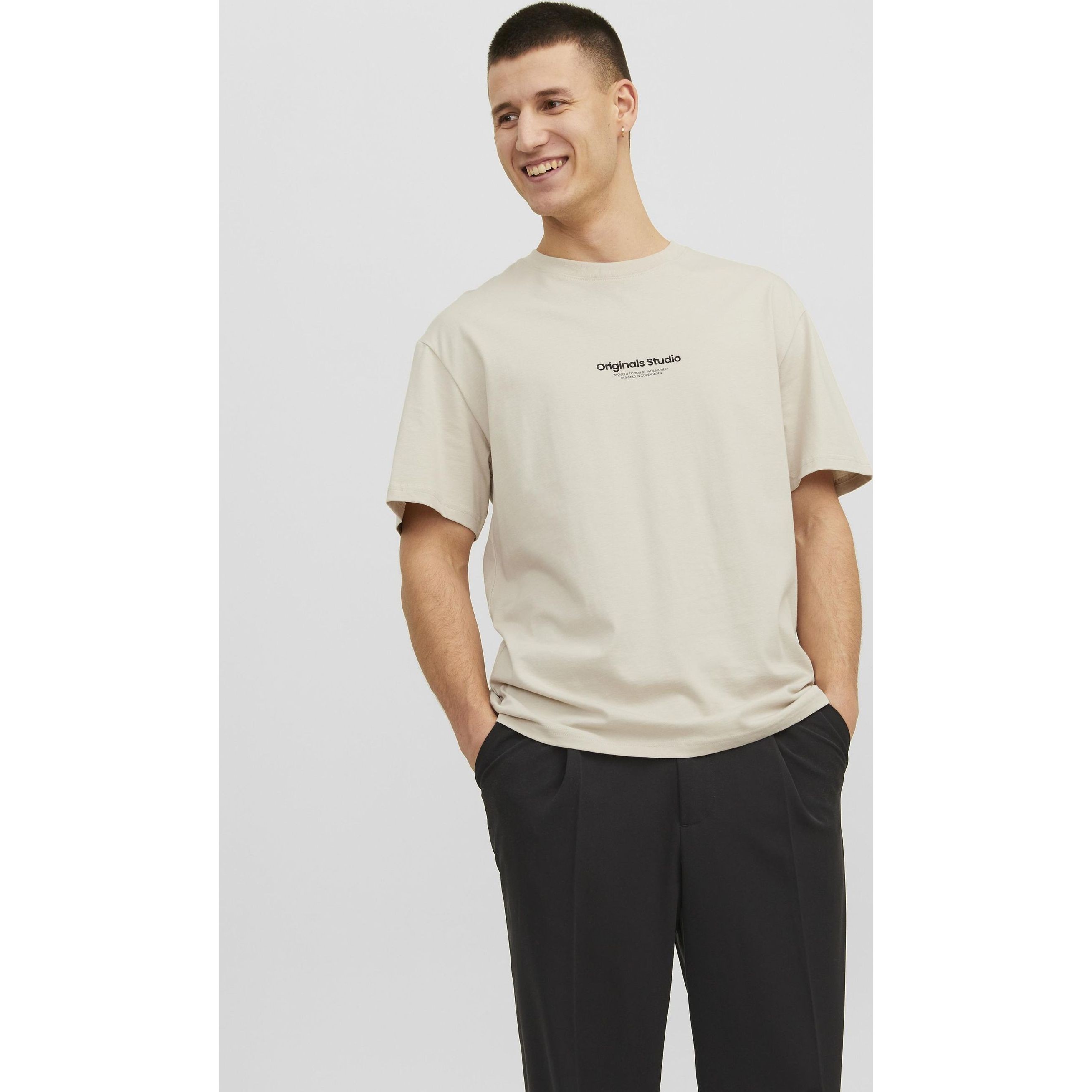 JACK & JONES Marškinėliai vyrams, Smėlio, JORVESTERBRO TEE SS 2