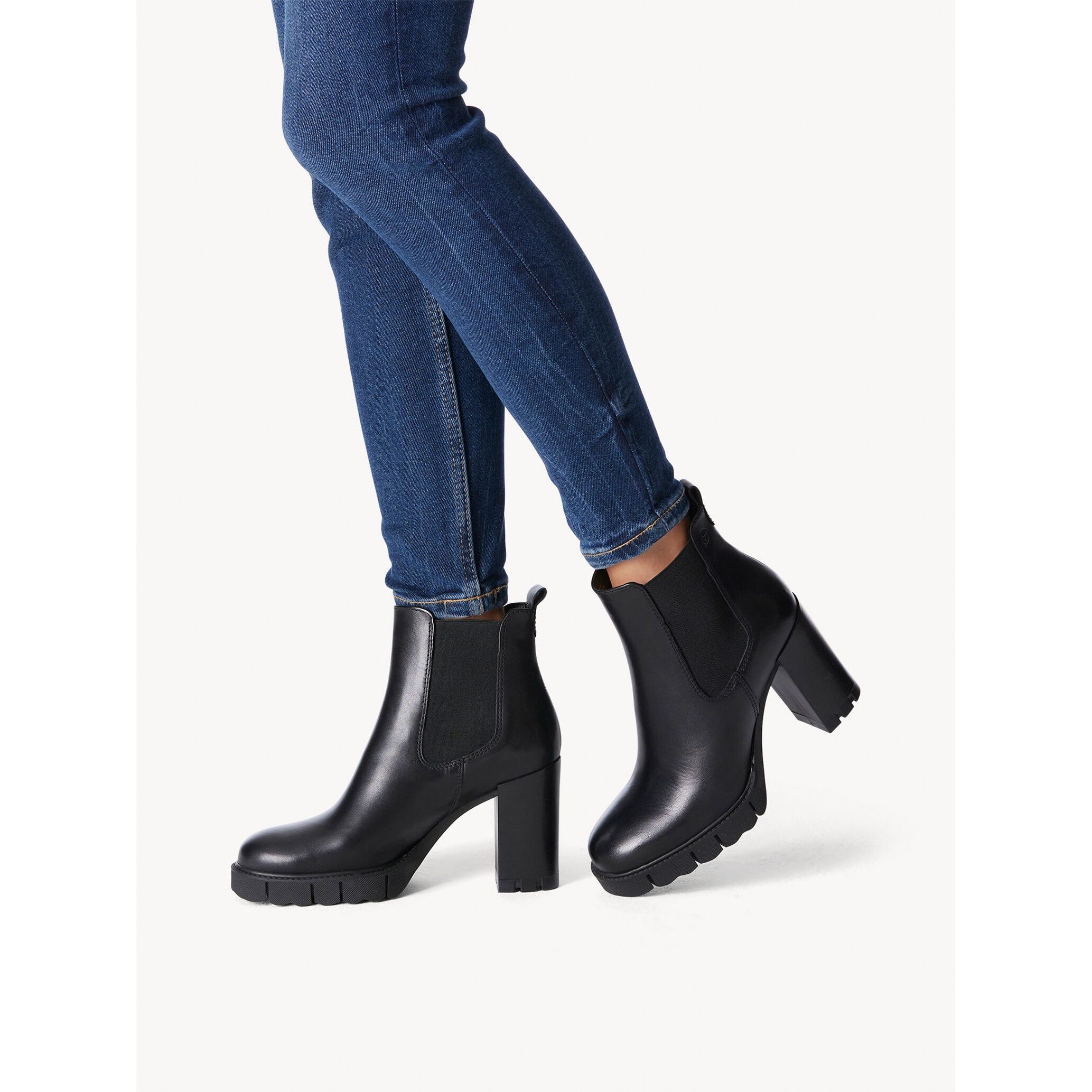 TAMARIS Aulinukai moterims, Juoda, Chelsea heeled booties 5
