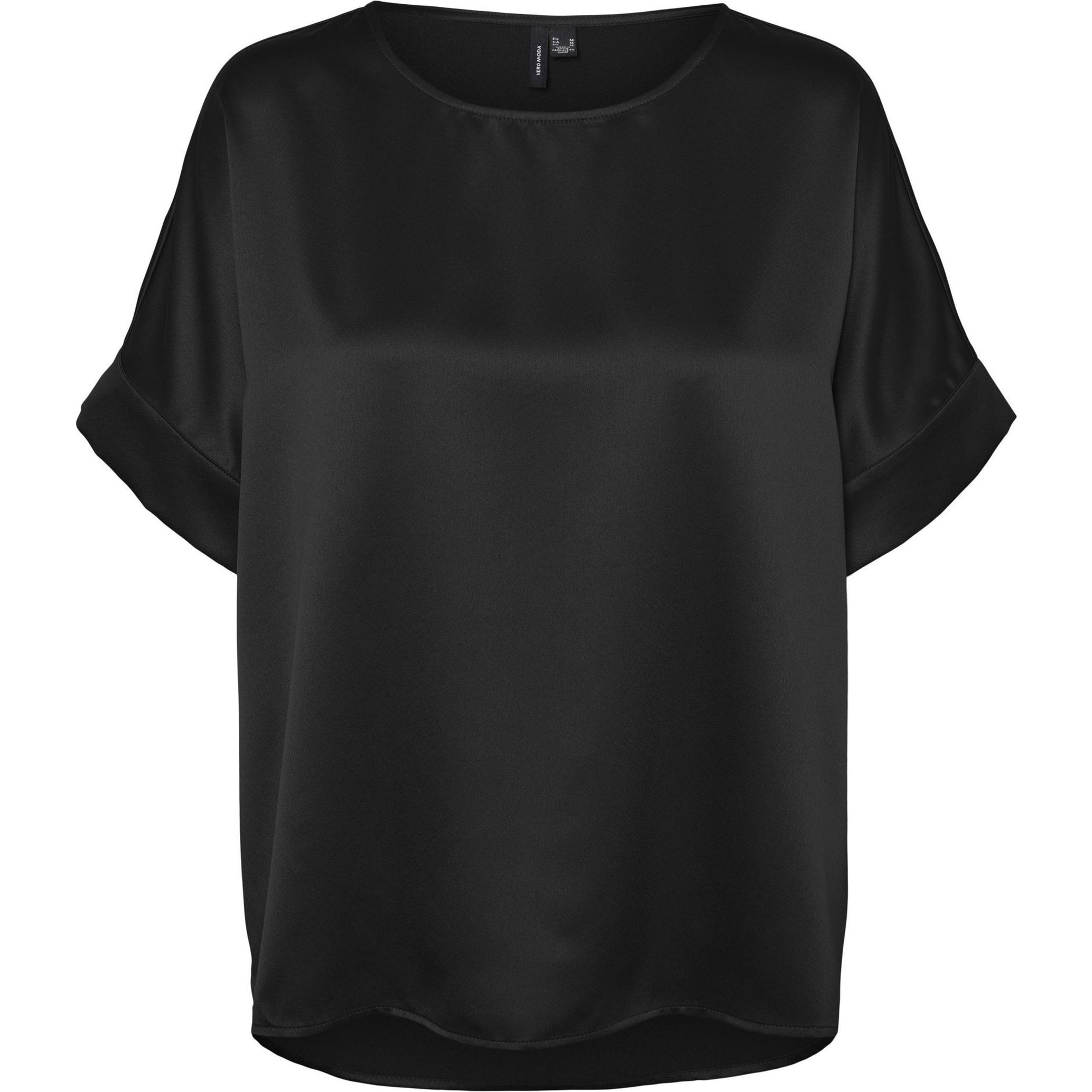 VERO MODA Palaidinės moterims, Juoda, VMMERLE 2/4 O-NECK T 5