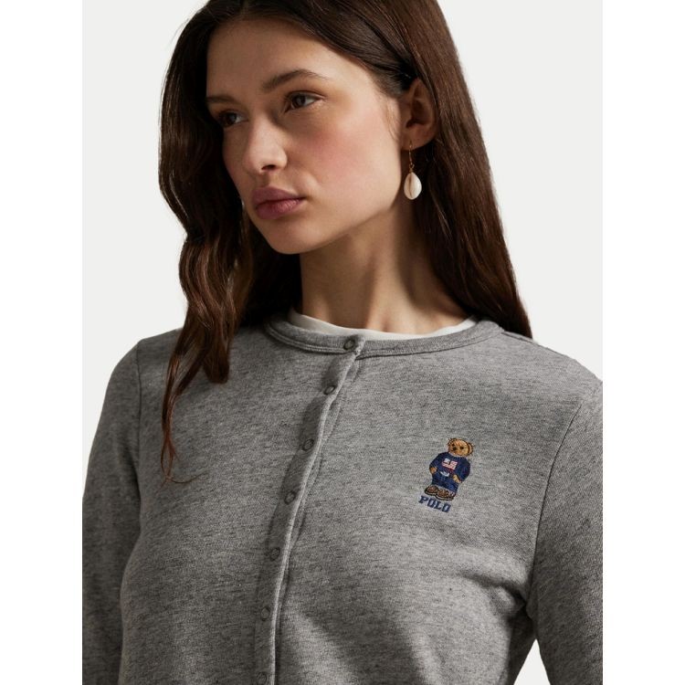 POLO RALPH LAUREN Kardiganas moterims, Žalia, Long sleeve cardigan 2