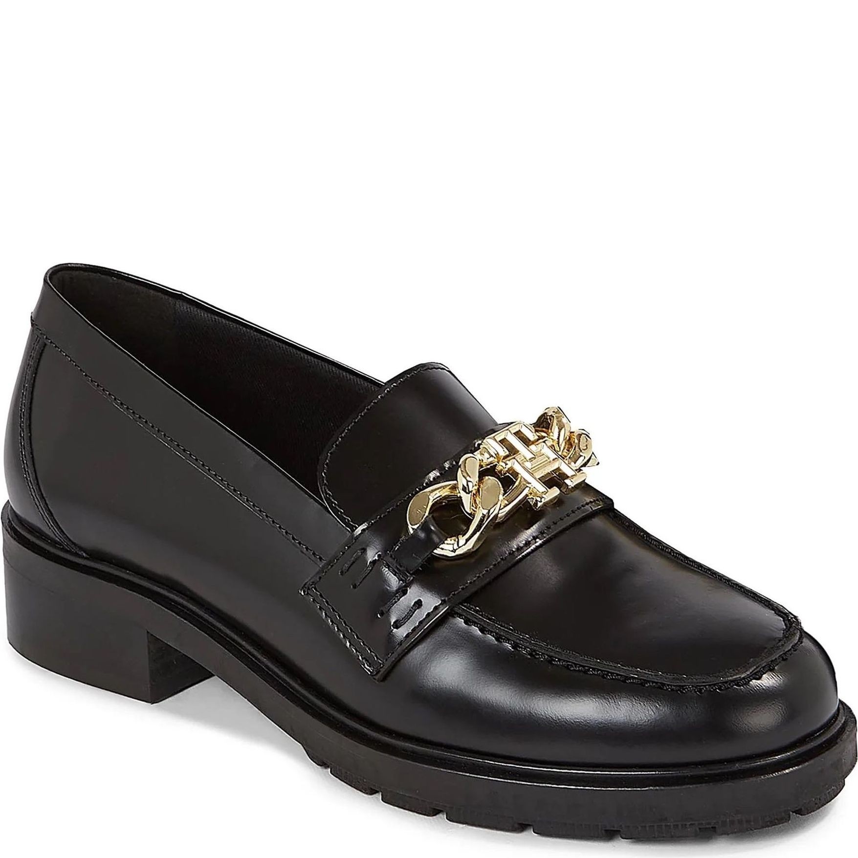 TOMMY HILFIGER Loaferiai moterims, Juoda, Chain loafer 1