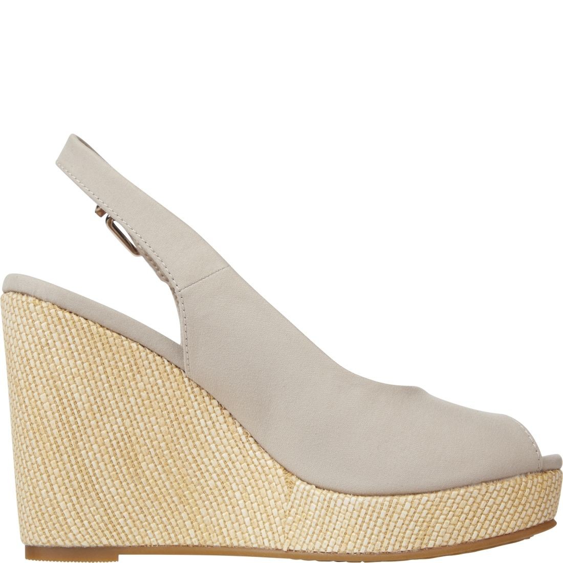 TOMMY HILFIGER Basutės moterims, Smėlio, Iconic elena wedge sandals 3