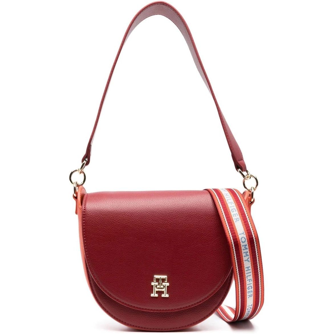 TOMMY HILFIGER Rankinė per petį moterims, Raudona, LIFE SADDLE BAG CB 1