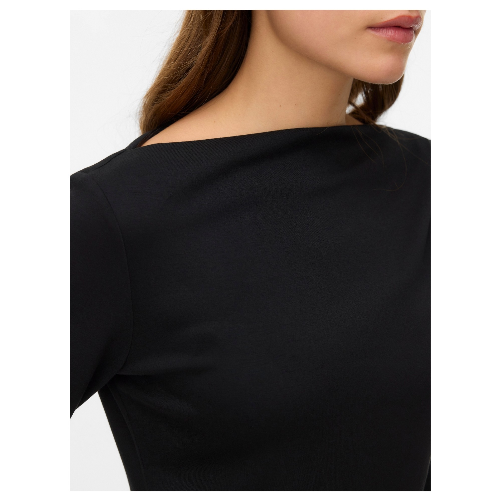 VERO MODA Marškinėliai ilgom. rankovėmis moterims, Juoda, Mille 4