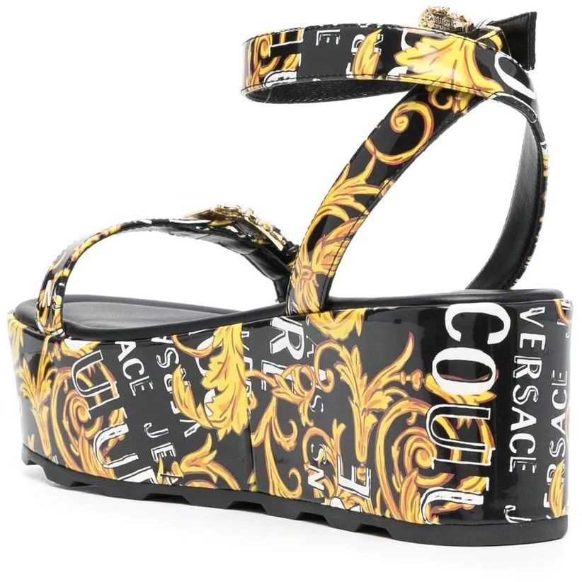 VERSACE JEANS CUTURE Basutės moterims, BLACK/GOLD, Fondo mallory sandals 3