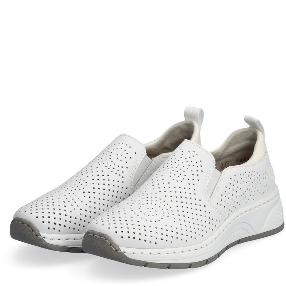 RIEKER Laisvalaikio bateliai moterims, Balta, LEISURE 10