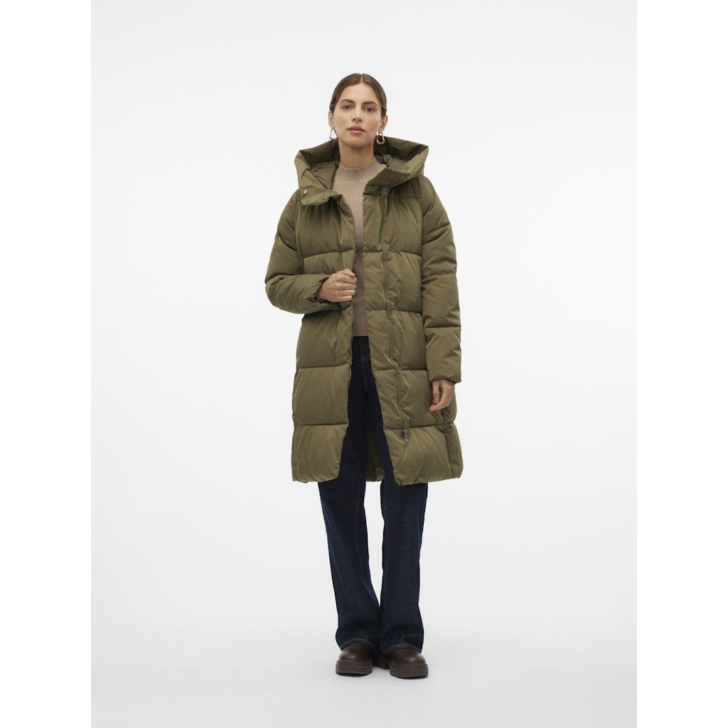 VERO MODA Pūkinis paltas moterims, Chaki, Stella coat 3