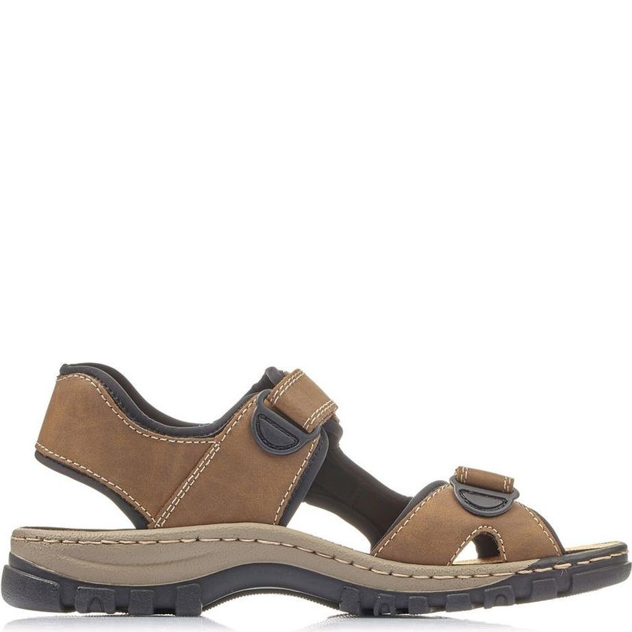 RIEKER Basutės vyrams, Ruda, SANDALS 3