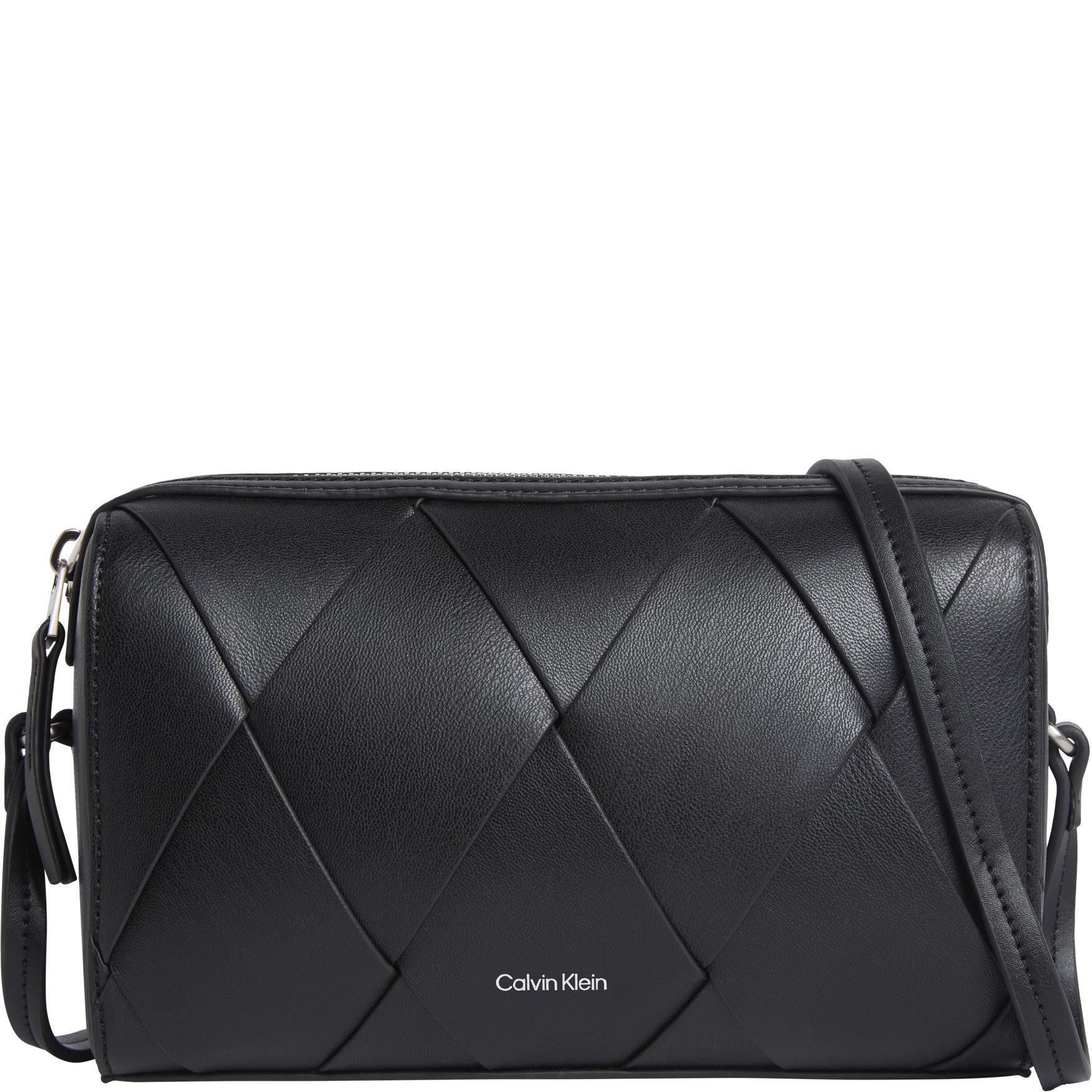 CALVIN KLEIN Rankinė per petį moterims, Juoda, Woven camera bag 1