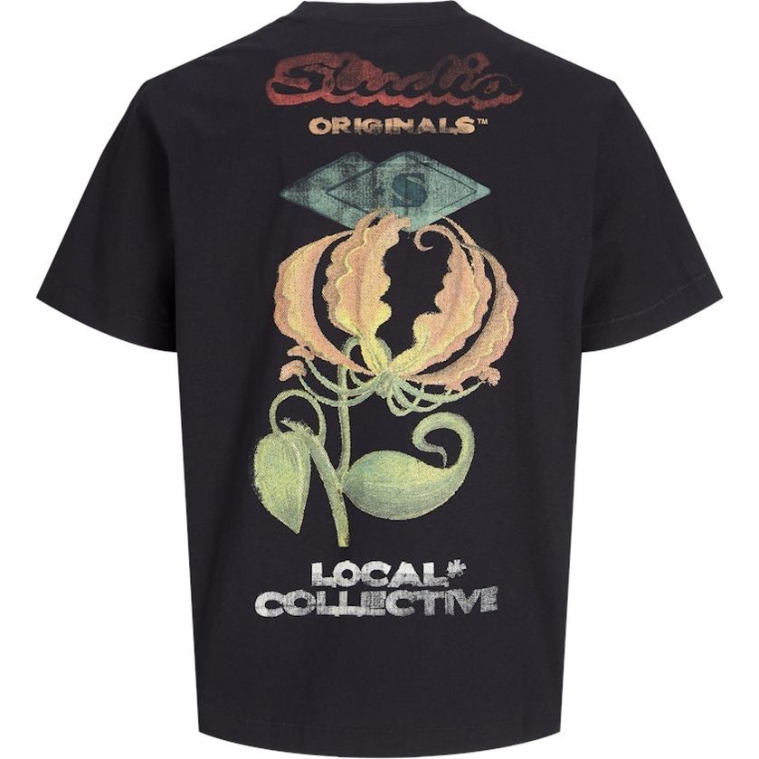 JACK & JONES Marškinėliai vyrams, Juoda, Retiro back tee 2