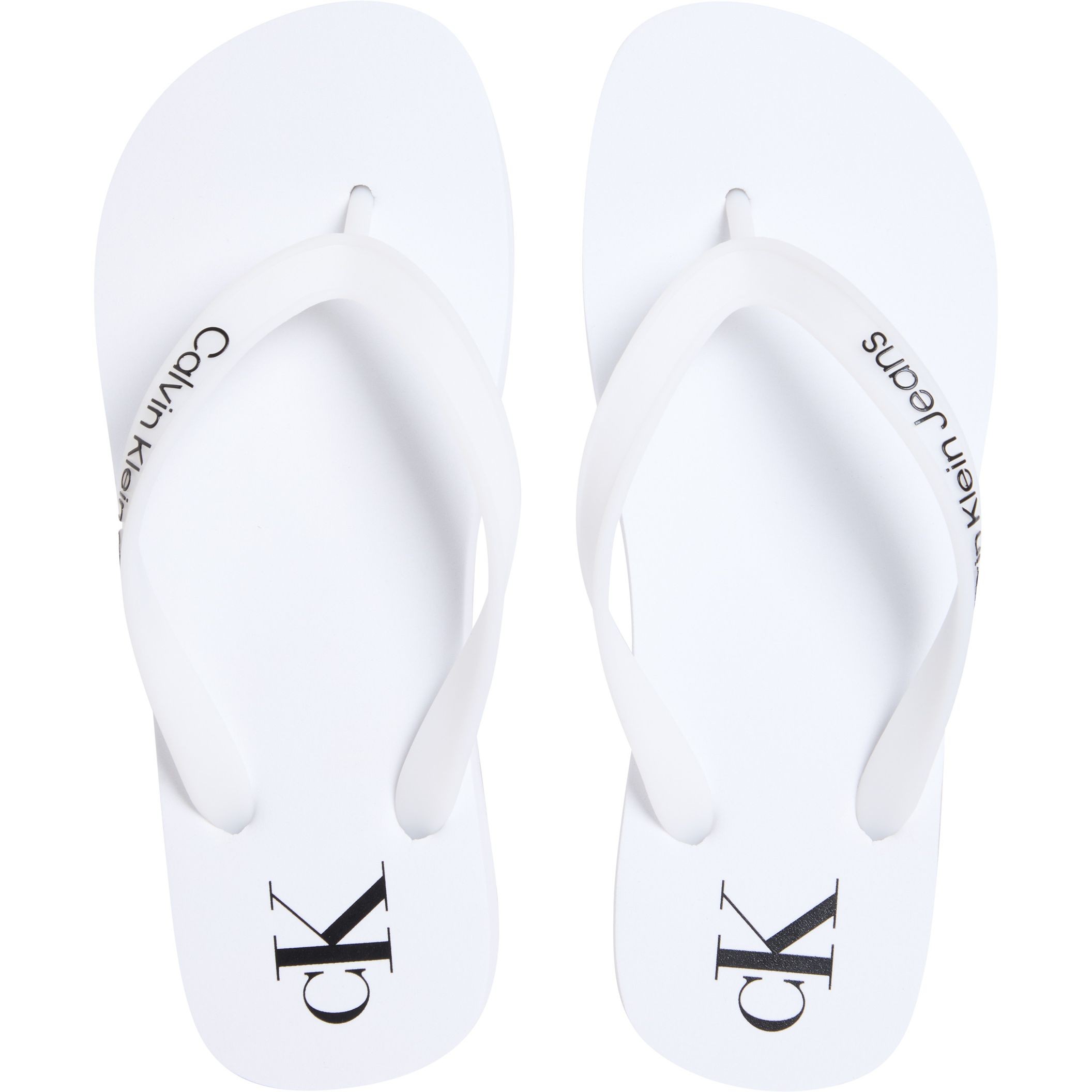 CALVIN KLEIN JEANS Pliažo šlepetės per pirštą moterims, Balta, Beach sandal flatform 3