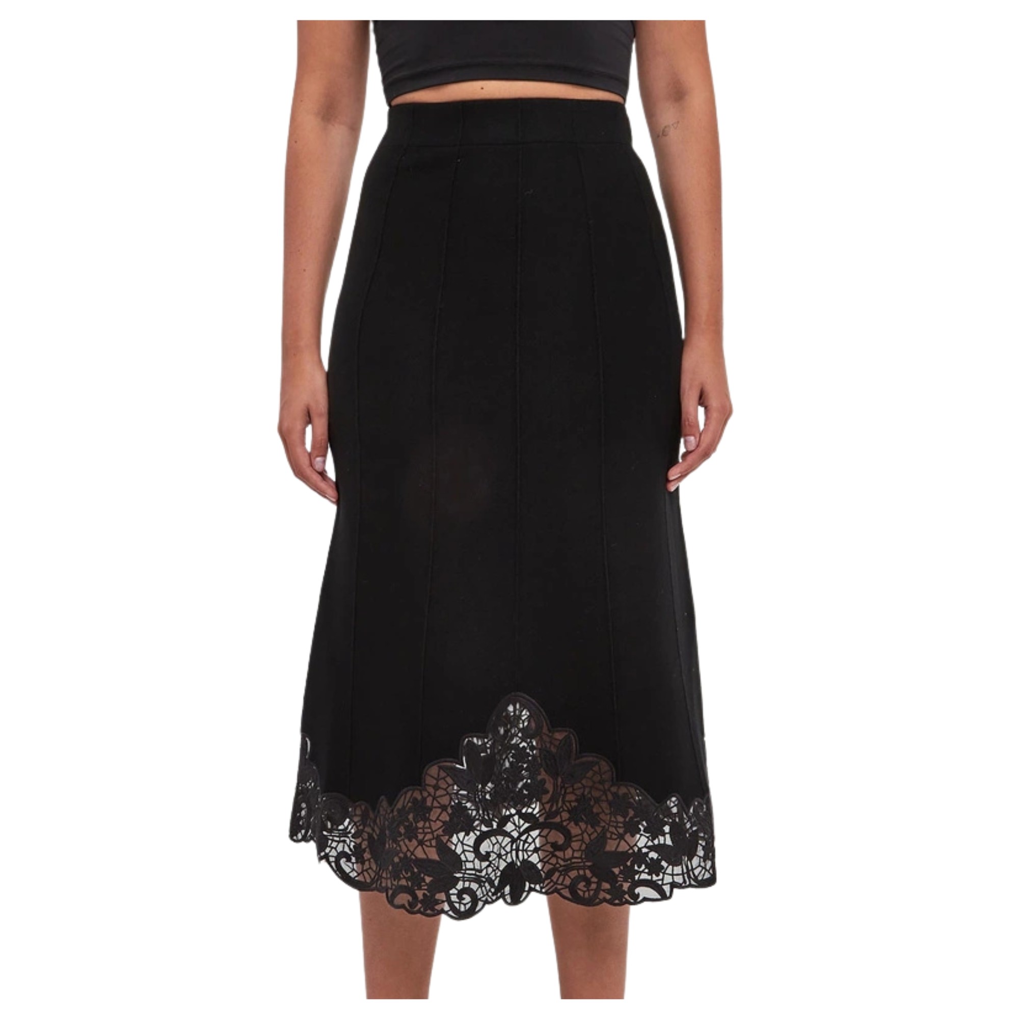 TWINSET Midi sijonas moterims, Juoda, Midi skirt 2