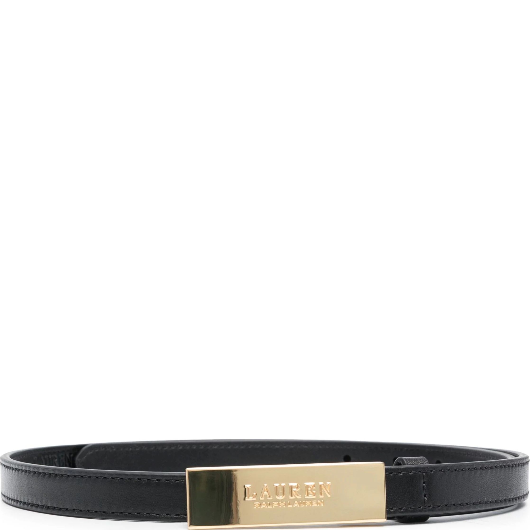 LAUREN RALPH LAUREN Diržas moterims, Juoda, New plaque belt skinny 1